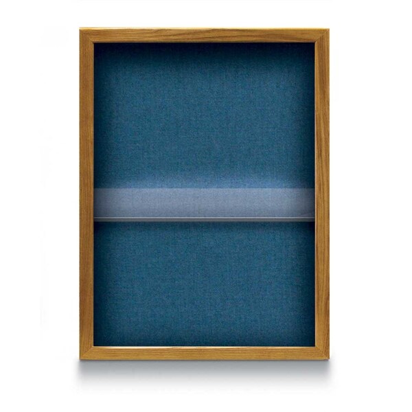 Indoor Enclosed Combo Board, 48"x36", Black Frame/Black & Cork